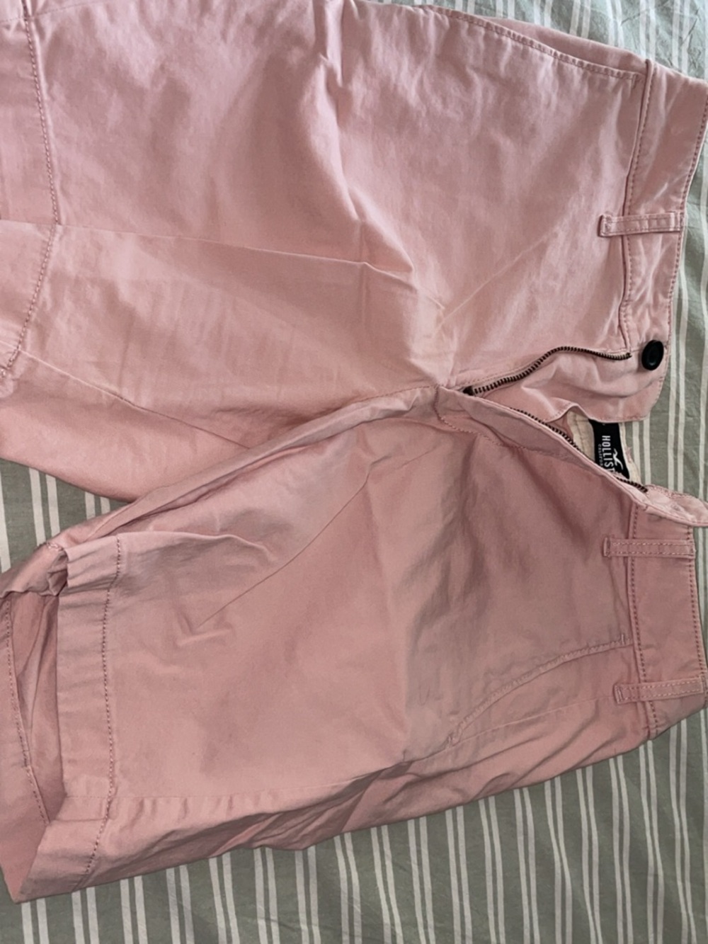 Hollister Light Pink Waistband Chino Shorts